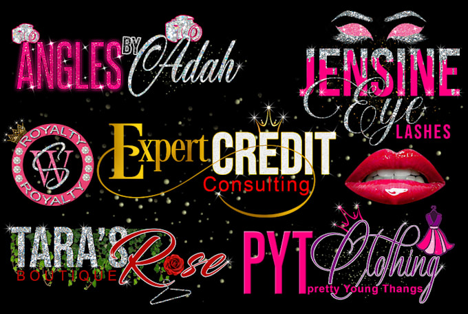 3beautiful luxury glitter feminine signature logo by Nighat_artwork ...
