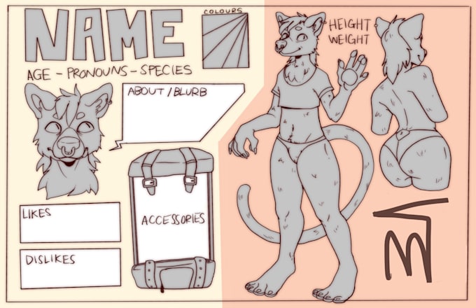 Review! I will help you create a reference sheet for your character  for $40