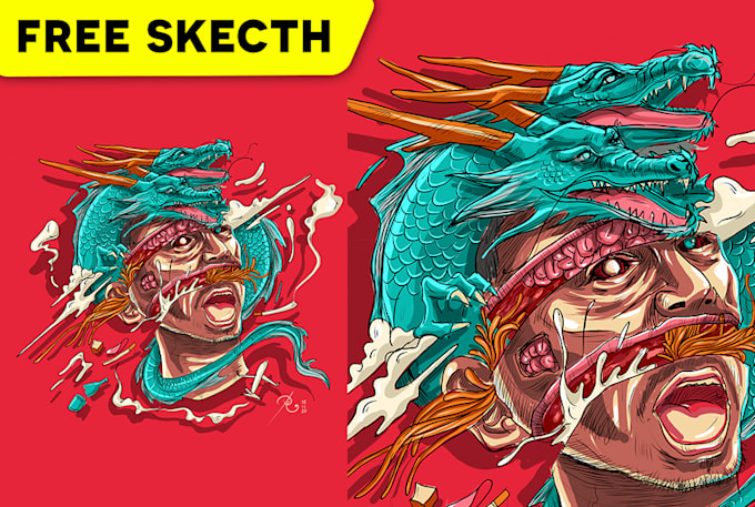 create hand drawn doodle illustration