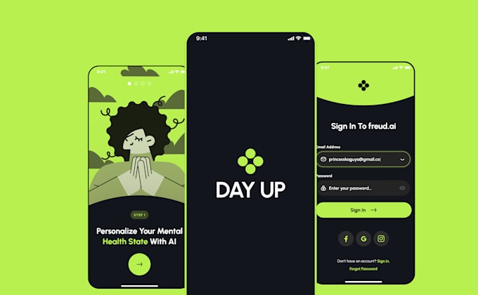 design mobile app UI UX design, wireframe figma prototype