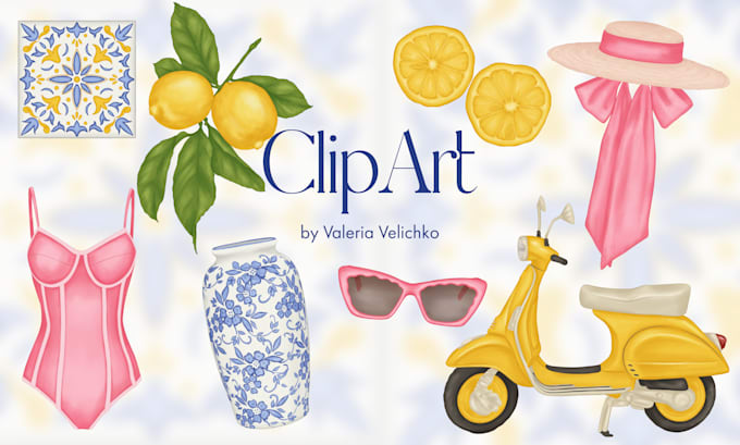 hand draw digital clipart illustration