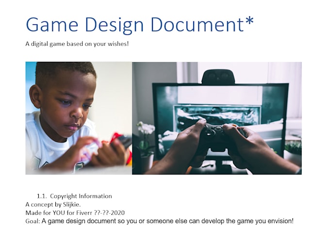 concept a digital game for you