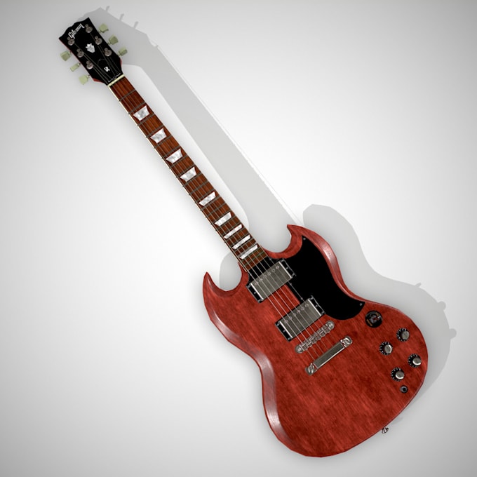 create 3d guitar or bass by your concept
