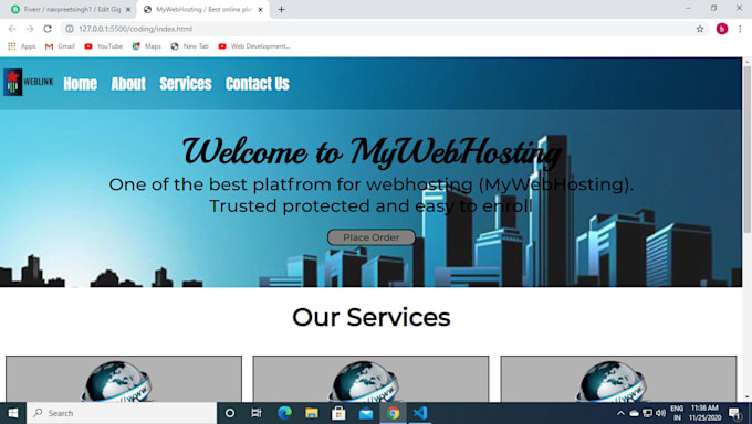 Make a custom static website with html, css and js by Navpreetsingh1 ...