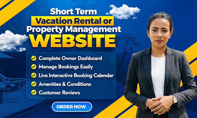 create a vacation rental website, property management website, airbnb website