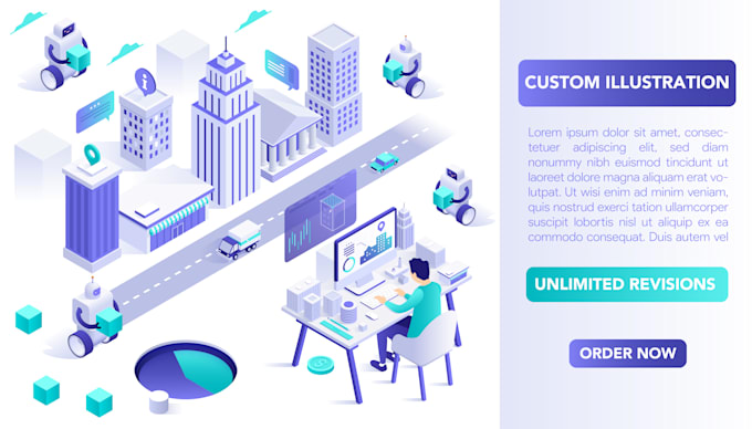 Design creative flat and 3d isometric illustration by Aliya_zain | Fiverr