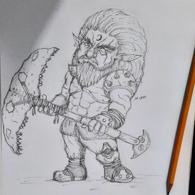 make a sketch of any characters you like or need
