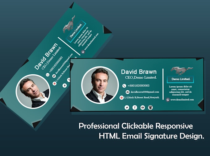 design clickable HTML email signature