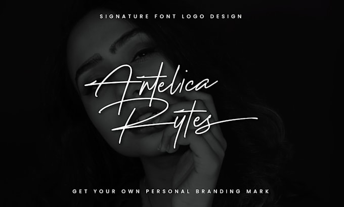 do custom typography, scripted, handwritten, cursive, signature font logo design