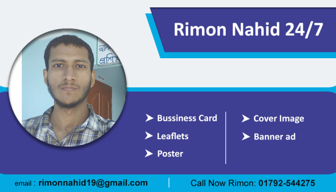 Make business card poster leaflet for you by Rimonnahid | Fiverr