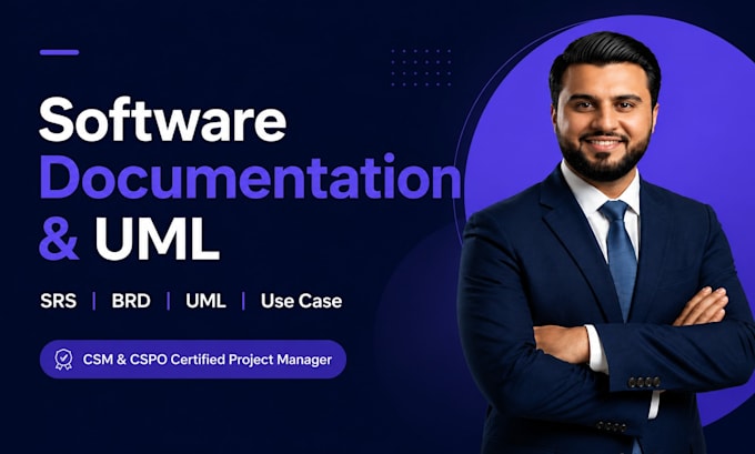 create srs, brd, uml diagrams, and software documentation