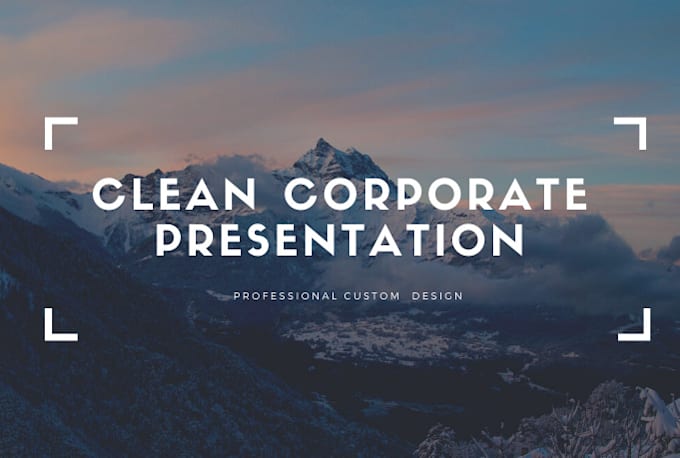 create a clean corporate video presentation for business, brand or company
