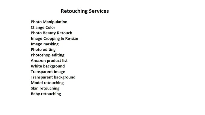 do photoshop image retouching as per stock requirement