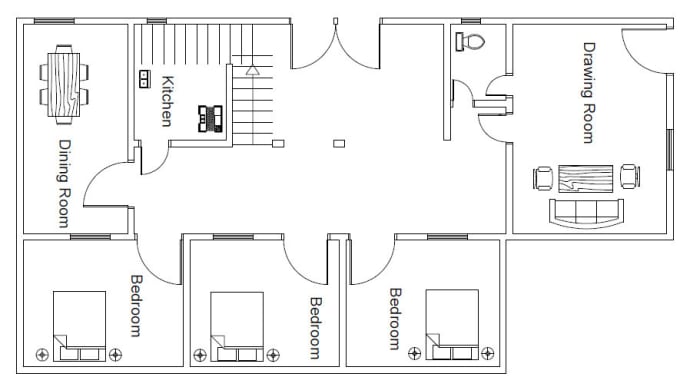 Draw your architectural 2d floor plan in autocad by Usamatanveer966 ...