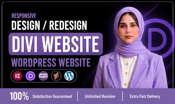 design wordpress website using divi builder or divi theme