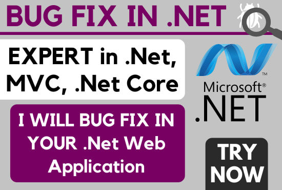 professionally fix bug in your asp dot net code, mvc, core