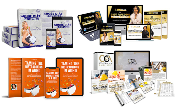 a digital product mockup and ecover bundle