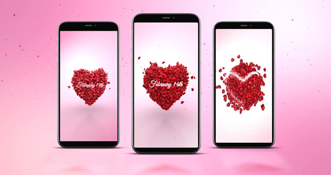 create a valentines day video instagram story video