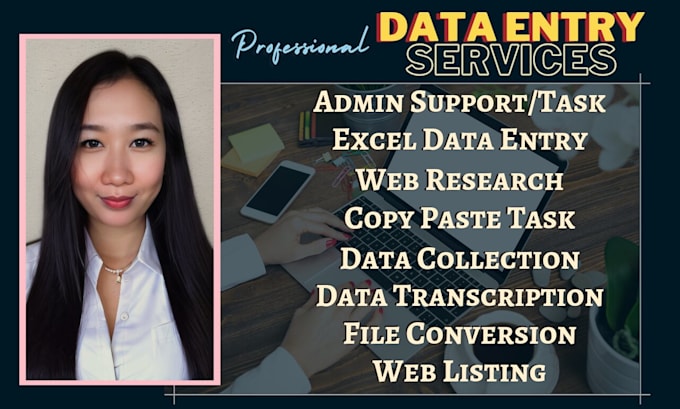 be your virtual assistant for data entry, web research and excel work