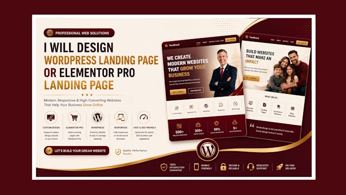 design wordpress landing page or clone, copy landing page