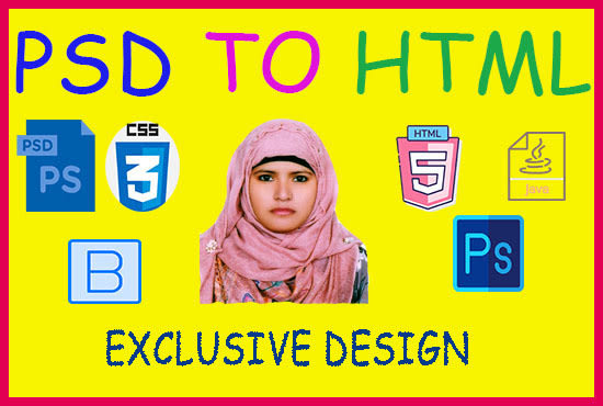 convert PSD pages into a responsive HTML5 and css3
