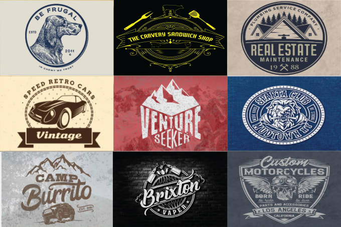 Design a retro vintage business logo by Kamli_designer2 | Fiverr