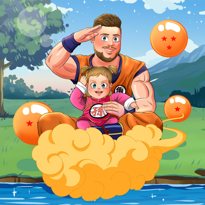 draw you in dragon ball anime style