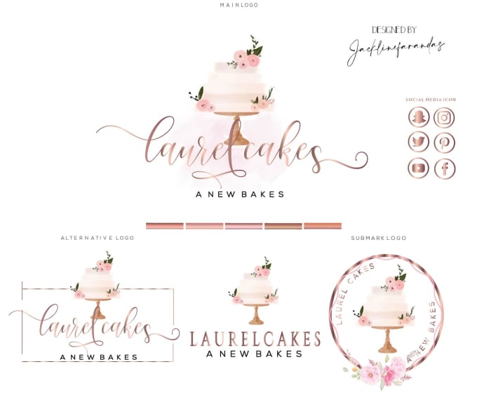 Bakery Logo Design Cake Shop Logo Wedding Cake Logo Cake - Etsy