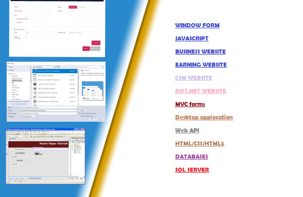 Create web forms, asp net mvc ,window forms, web api, javascript and ...