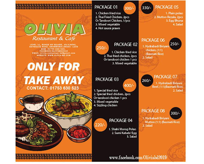 design modern food menu, restaurant menu