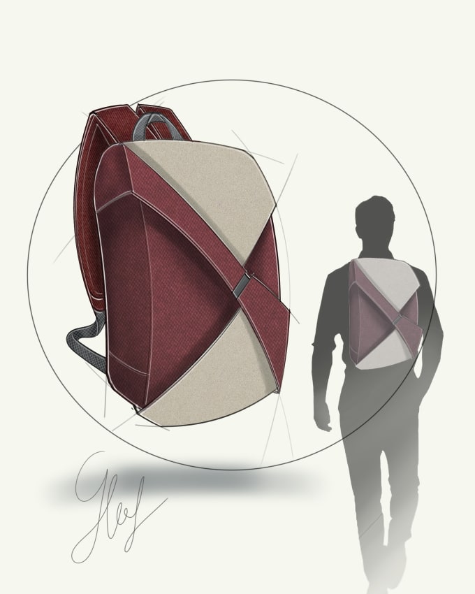 draw backpack and other bag concept for your idea