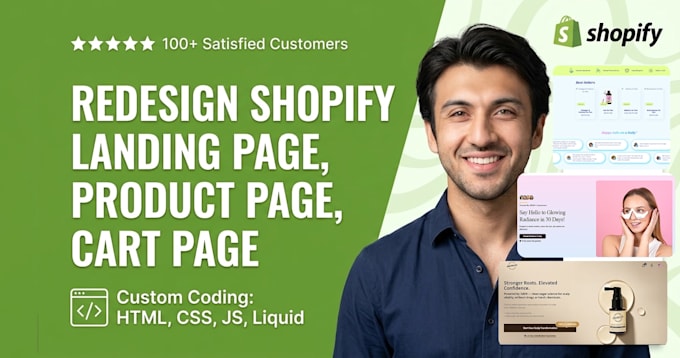 redesign shopify landing page or shopify product page