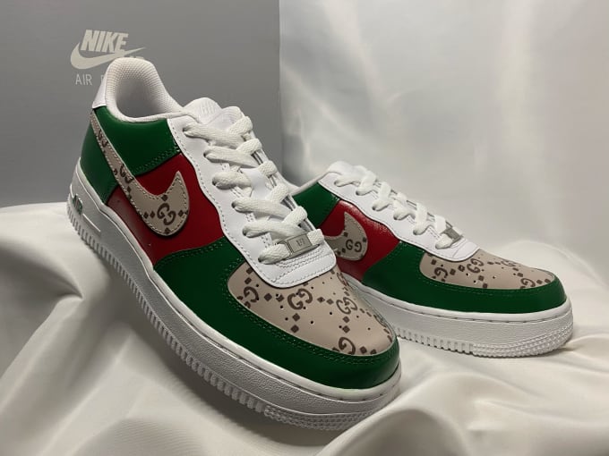 PAINTEDBROTHER on Instagram: Custom Gucci👜 Nike Air Force 1🤩#guccishoes # gucci #customshoe #customairforces #customnikeairforce1 #fyp #artist