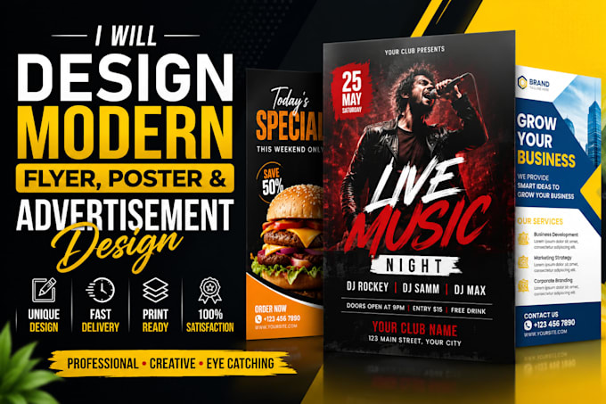 design modern flyer poster and advertisement design