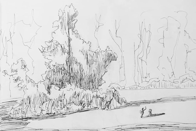 illustrate your story or advertisement with traditional ink illustrations