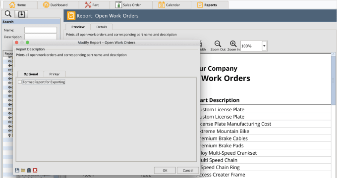 create custom reports for fishbowl inventory system