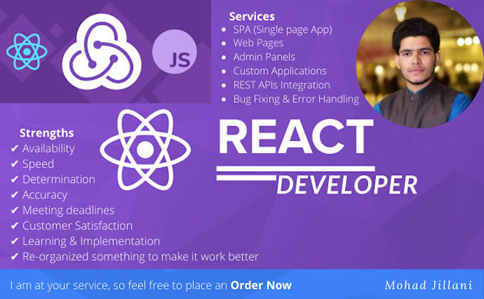 develop react website and spa using react js