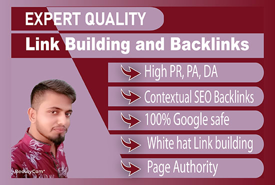 do 50 link building and backlinks in high quality SEO