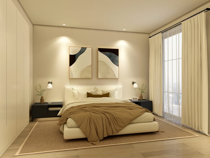 design and render realistic 3d interior