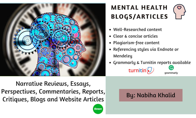 write mental health articles and blog posts