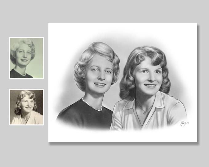 draw realistic pencil portraits, sketch from photos