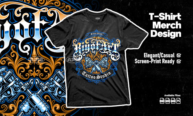 design tshirt and merch illustration for clothing brands