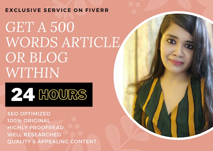 write a 500 word blog or article within 24 hours