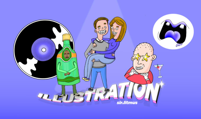Create an illustration with my own cool cartoon style by Sirlitmus | Fiverr