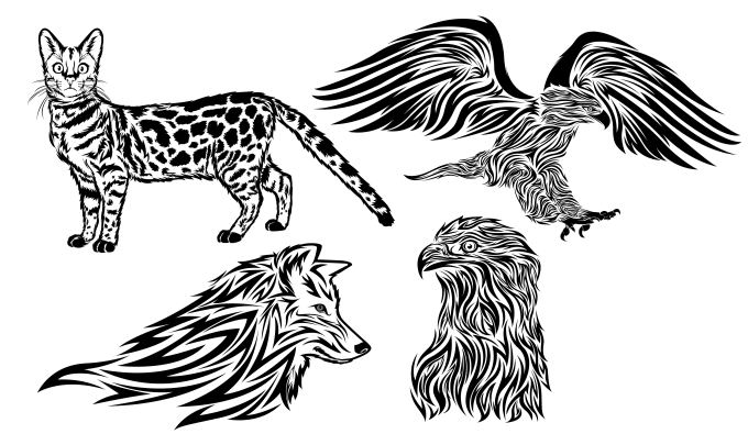 Draw a detail vector line art or tribal style animal by Rizkyrmd21 | Fiverr