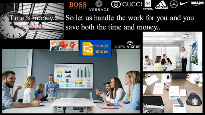 design or modify powerpoint visme or google presentations