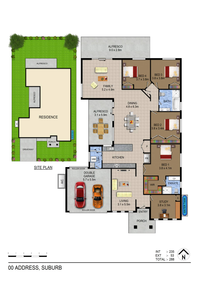 I will create 2d floor plan for real estate agents in 12 hrs