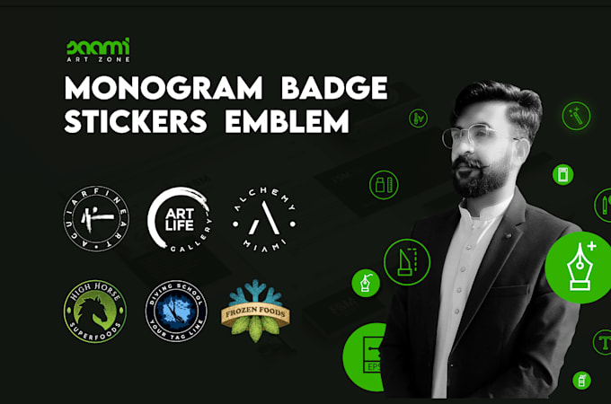design round monogram, a circular logo for your brand