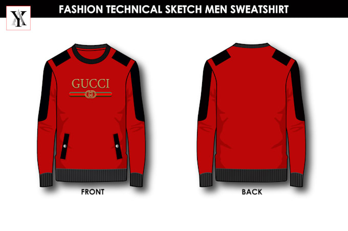 design a premium fashion technical flat sketch and tech pack