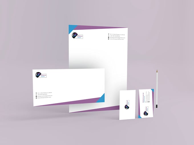 design modern minimalist business card and stationery items